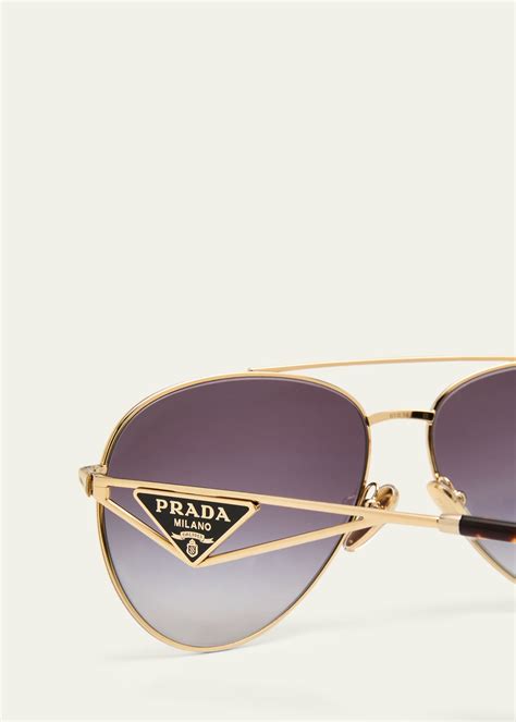 57mm aviator sunglasses prada|Prada aviator sunglasses men's.